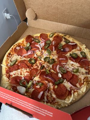 Vegan American hot at Domino's Pizza in Leeds