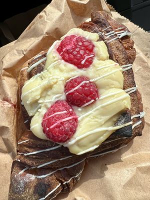 Pastry and a custard & fruit filling   at Vegan Bay Baker in Peterhead