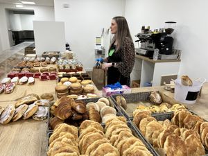 Lovely staff #Veganuary at Vegan Bay Baker in Aberdeen