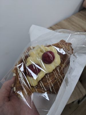 Raspberry Danish at Vegan Bay Baker in Aberdeen