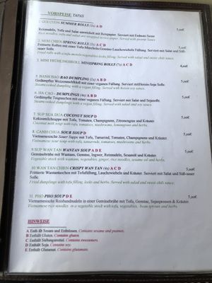 Menu: Tapas  at Tramy - Vietnam Kitchen in Berlin