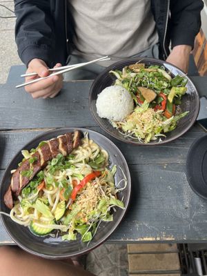 Udon’n’duck and vegan fish   at Tramy - Vietnam Kitchen in Berlin