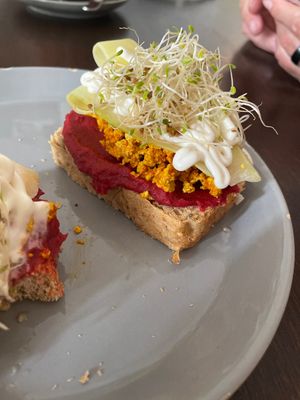 Tofu revuelto   at Cafe 10 in Tarifa