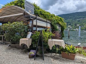 Outside at Trattoria Imbarcadero in Stresa
