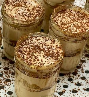 Vegan Tiramasu jar at Mudsharks Cafe in Courtenay