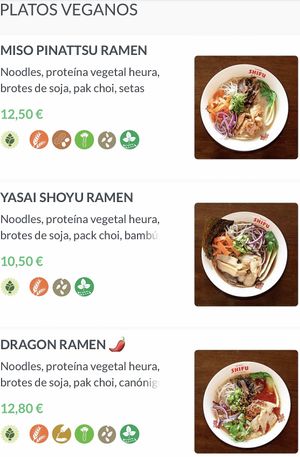 Vegan ramen  at Ramen Shifu in Zaragoza