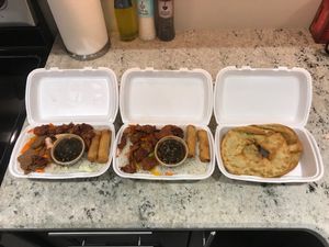 Green onion cakes and vermicelli dishes at Veggie Garden in Edmonton