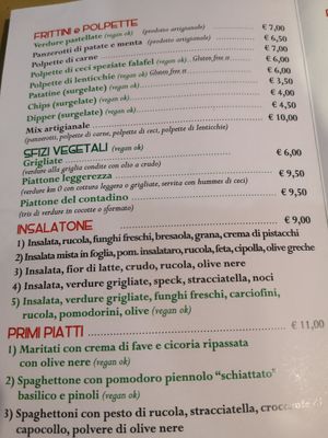 Menù agosto 2022 at Officine 17 in Galatone