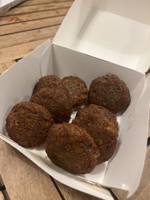 Lentil meatballs   at Officine 17 in Galatone