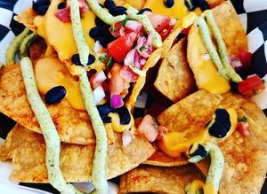 Circus nachos at Vegan Circus in Sacramento