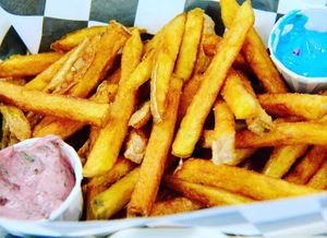 Magic fries at Vegan Circus in Sacramento