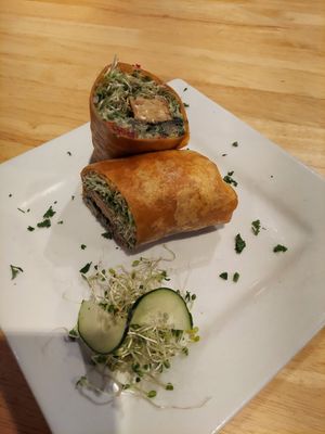 Vegan high protein wrap at Organic Oasis in Anchorage