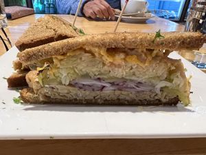 Tempeh Reuben - tasty!  at Organic Oasis in Anchorage