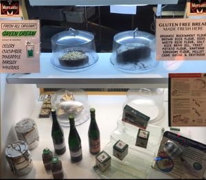 cake case at Organic Oasis in Anchorage