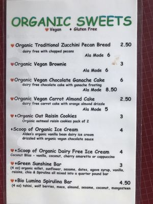 Desserts at Organic Oasis in Anchorage