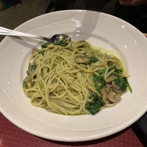 Vegan pasta pesto at Organic Oasis in Anchorage