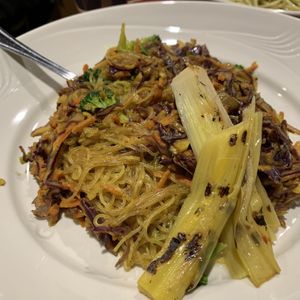 Vegan coconut curry with mung bean noodles at Organic Oasis in Anchorage