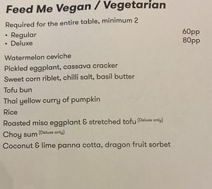 Vegan/Vegetarian banquet   at Little Sister in Cairns