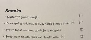 Vegan entree option - Sweet corn riblets   at Little Sister in Cairns