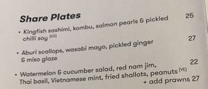 Vegan option - Vietnamese fusion watermelon and cucumber saladd  at Little Sister in Cairns