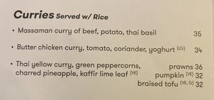 Vegan option curry with two options. The pumpkin option is AMAZING   at Little Sister in Cairns