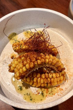 Snacks & Sweets - Sweet Corn Riblets, Chilli Salt w Basil Butter     at Little Sister in Cairns