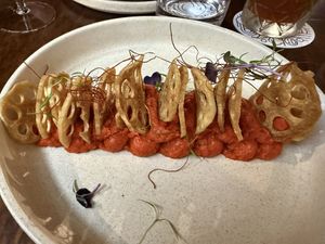 Red pepper starter   at Little Sister in Cairns