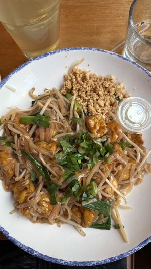 Tofu pad Thai (no egg)  at Thai Peacock in Portland