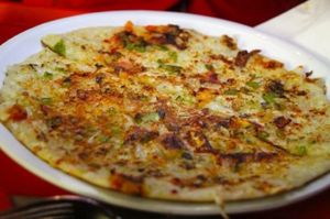 Rice pizza thingie at Dosa Plaza - Metro Centre in Auckland