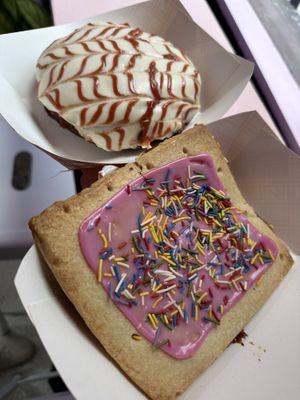 Guava filled donut and pop tart  at Guevara's - Domino Park in Brooklyn