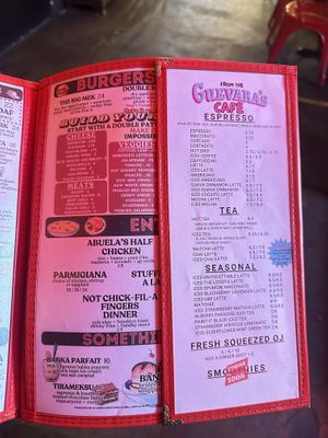 Mekelburg’s menu combined with Guevara’s, March 2025  at Guevara's - Domino Park in Brooklyn