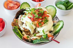 The Smiley Vegan Express Vegan Chicken Salad at Smiley Vegan Rundle Mall in Adelaide