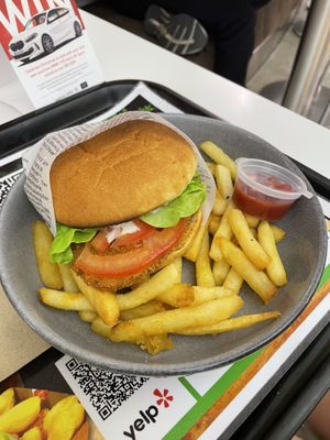 Chicken zinga burger  at Smiley Vegan Rundle Mall in Adelaide