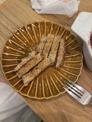 also got a little free snack, very attentive  at ONE EARTH in Hiroshima