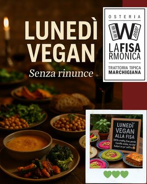 Oltre ai piatti vegan sempre in carta, il lunedì, tante opzioni in più! Tutti i dettagli qui: https://osterialafisarmonica.plateform.app/frontpage/esperienze at Osteria La Fisarmonica - Trattoria Tipica Marchigiana in Castelfidardo