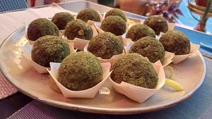 Macha date balls.Organic  Gluten free , sugar free  at Earth Market in Enschede