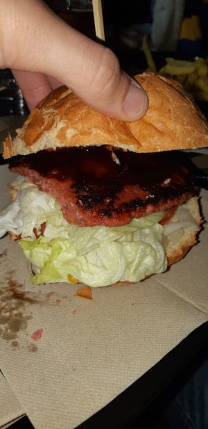 Burger vegan meat at Burger Monkeys in Velez-malaga