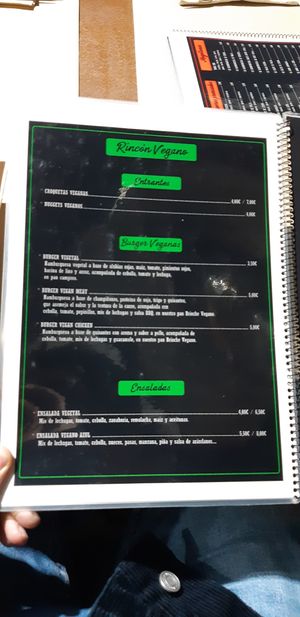 Menú vegano por separado at Burger Monkeys in Velez-malaga
