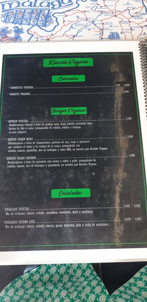 Menú vegano por separado at Burger Monkeys in Velez-malaga