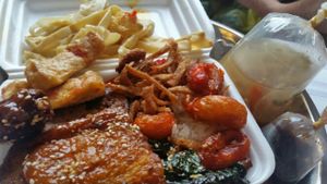 Rice with mock fish and shrims.  at Bo De  in Nha Trang