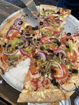 Vegan veggie pizza   at 600 Degrees Pizzeria Drafthouse in Georgetown