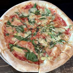 Vegan Cheese, Artichokes, & Spinach   at 600 Degrees Pizzeria Drafthouse in Georgetown