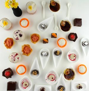 Canape desserts  at Yellow Kitchen in North West London