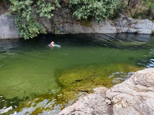 Swimming lake at Mas de la Fargassa in Amelie-les-bains-palalda