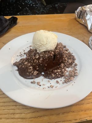 The best chocolate brownie ever!  at Carpenters Arms in Newark