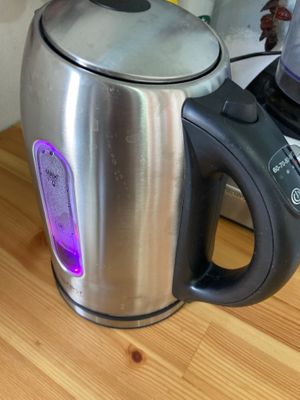 We finally upgraded from boiling water in a pot on the stove, to this ultra fast kettle.
Thanks everyone for patience & supporting our humble growth.  at Green Life Market in Sarande