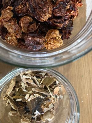 Habanero & porcini mushrooms.
(We went & sourced from greece pre-season)
You dont find these in saranda. at Green Life Market in Sarande