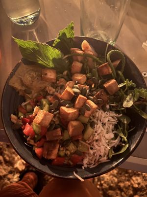 Buddha bowl  at Green Life Market in Sarande