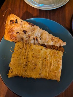 Shepherd's pie at Green Life Market in Sarande