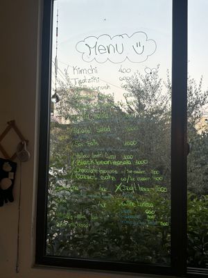 Menu  at Green Life Market in Sarande